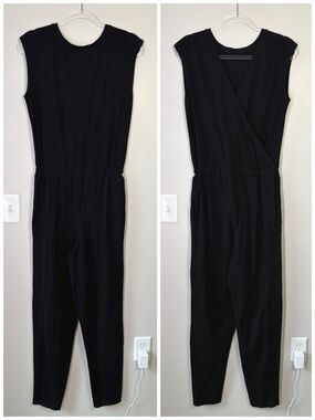 Stefanel Black Cotton Jumpsuit